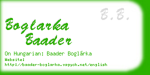 boglarka baader business card